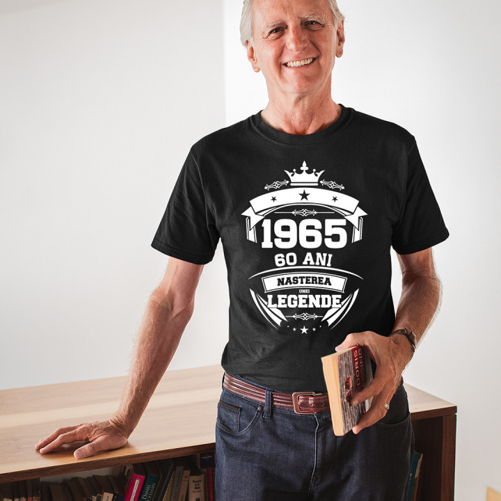 1965 Nașterea unei legende 60 ani! - tricou pentru bărbați cu imprimeu