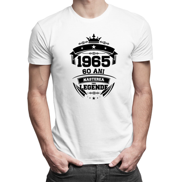 1965 Nașterea unei legende 60 ani! - tricou pentru bărbați cu imprimeu