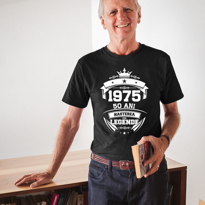 1975 Nașterea unei legende 50 ani! - tricou pentru bărbați cu imprimeu