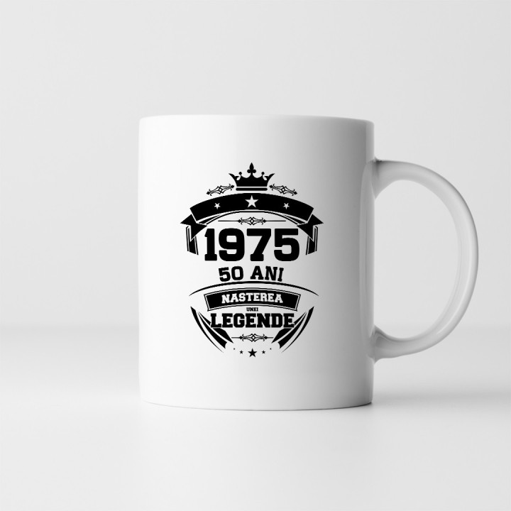 1975 Nașterea unei legende 50 ani!  - cană