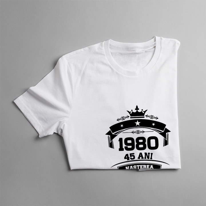 1980 Nașterea unei legende 45 ani! - tricou pentru bărbați cu imprimeu