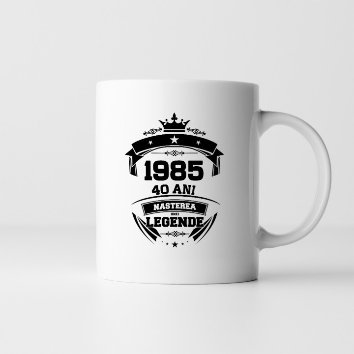1985 Nașterea unei legende 40 ani!  - cană