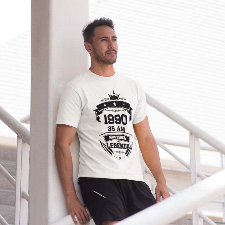 1990 Nașterea unei legende 35 ani! - tricou pentru bărbați cu imprimeu