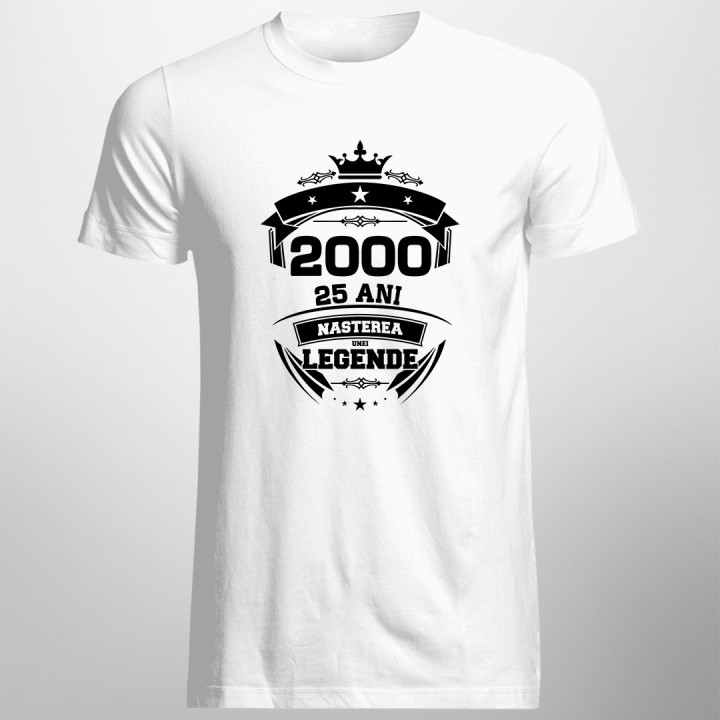 2000 Nașterea unei legende 25 ani! - tricou pentru bărbați cu imprimeu