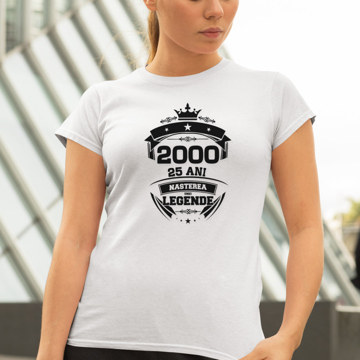 2000 Nașterea unei legende 25 ani! - tricou pentru femei cu imprimeu