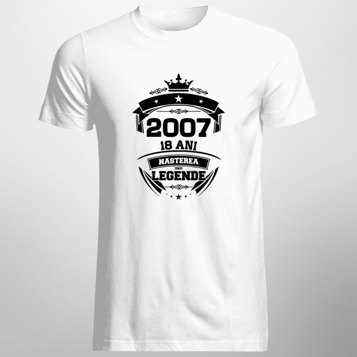2007 Nașterea unei legende 18 ani! - tricou pentru bărbați cu imprimeu