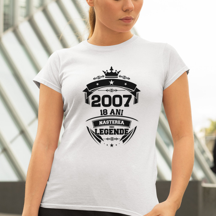 2007 Nașterea unei legende 18 ani! - tricou pentru femei cu imprimeu