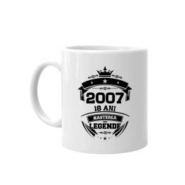 2007 Nașterea unei legende 18 ani!  - cană