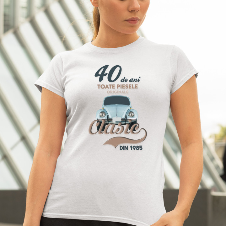 40 de ani - Clasic din 1985 - tricou pentru femei cu imprimeu