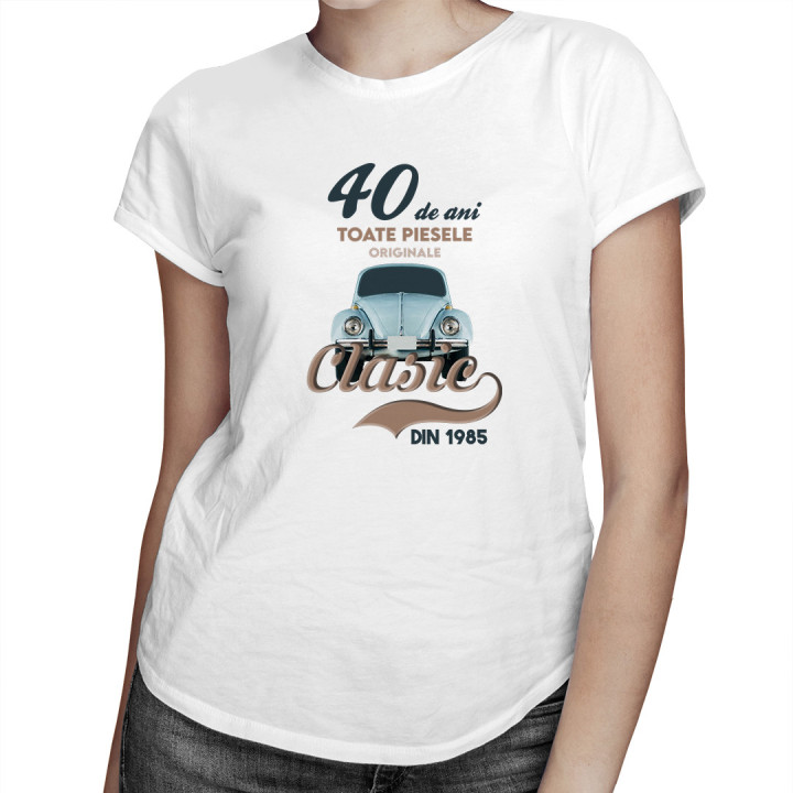 40 de ani - Clasic din 1985 - tricou pentru femei cu imprimeu