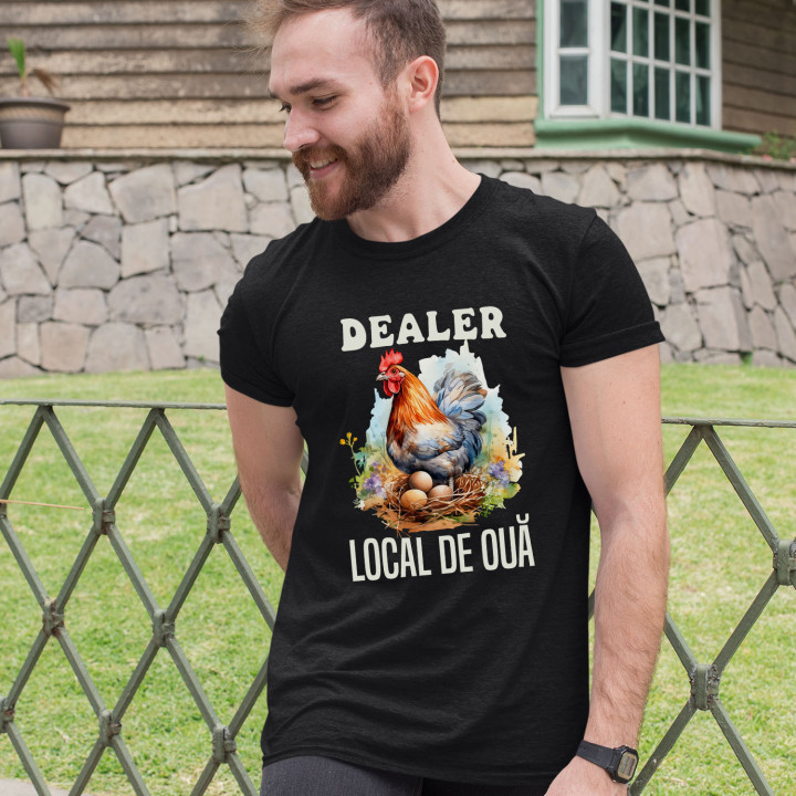 Dealer local de ouă - tricou pentru bărbați cu imprimeu