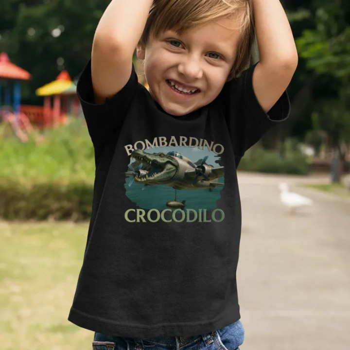 Bombardino Crocodilo - Italian Brainrot - tricou pentru copii
