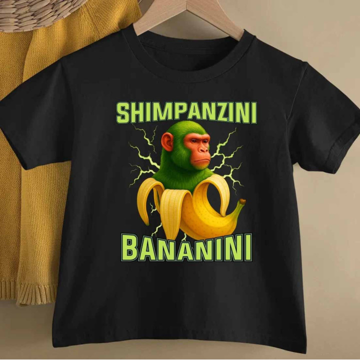 Shimpanzini bananini - Italian Brainrot - tricou pentru copii