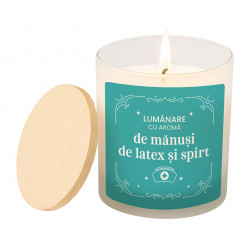Lumânare cu aromă de mănuși de latex și spirt - lumânare parfumată cadou