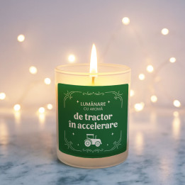 Lumânare cu aromă de tractor în accelerare - lumânare parfumată cadou