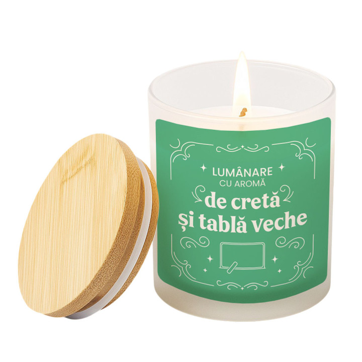 Lumânare cu aromă de cretă și tablă veche - lumânare parfumată cadou
