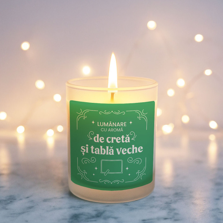 Lumânare cu aromă de cretă și tablă veche - lumânare parfumată cadou