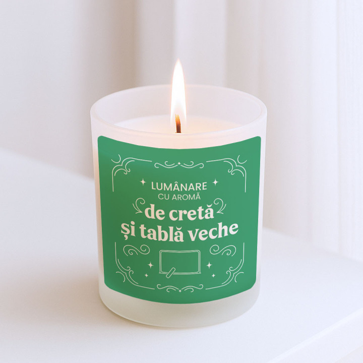 Lumânare cu aromă de cretă și tablă veche - lumânare parfumată cadou