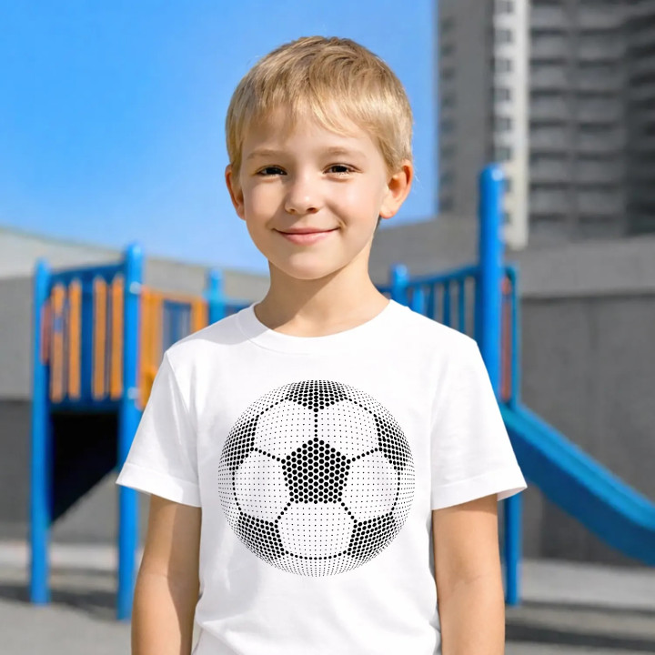 Minge de fotbal din puncte - ziua punctului - tricou pentru copii