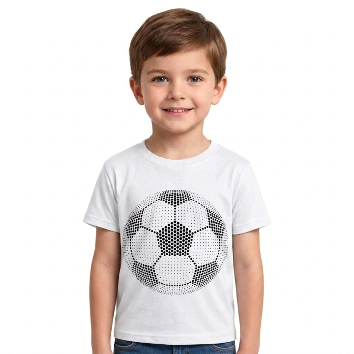 Minge de fotbal din puncte - ziua punctului - tricou pentru copii