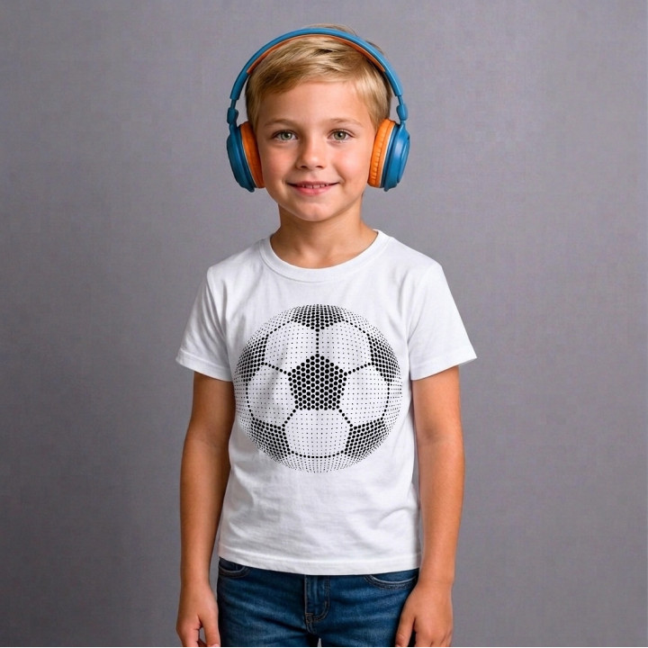 Minge de fotbal din puncte - ziua punctului - tricou pentru copii
