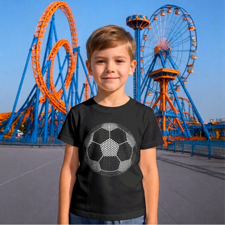 Minge de fotbal din puncte - ziua punctului - tricou pentru copii