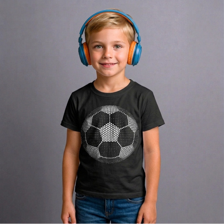 Minge de fotbal din puncte - ziua punctului - tricou pentru copii