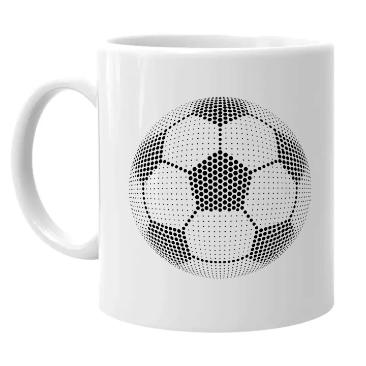 Minge de fotbal din puncte - ziua punctului - cană