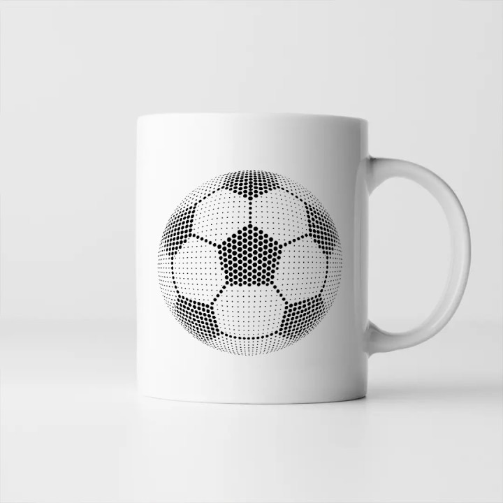 Minge de fotbal din puncte - ziua punctului - cană