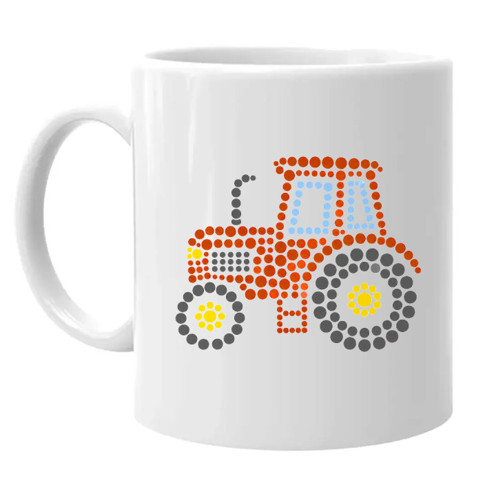 Tractor din puncte - ziua punctului - cană
