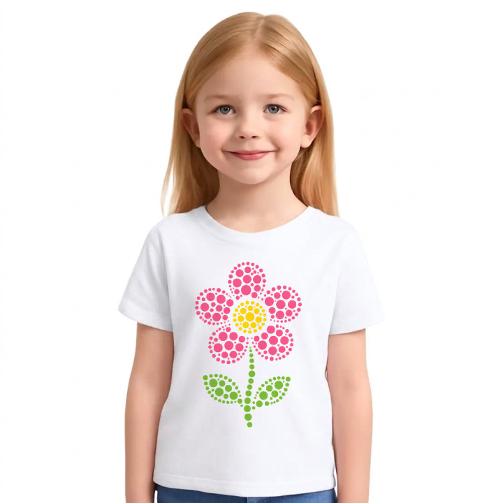 Floare din puncte - ziua punctului - tricou pentru copii