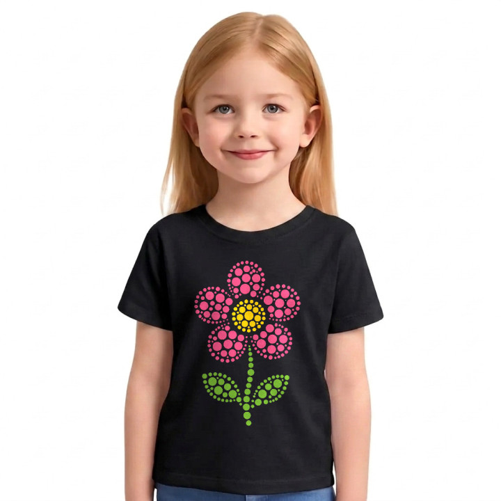 Floare din puncte - ziua punctului - tricou pentru copii
