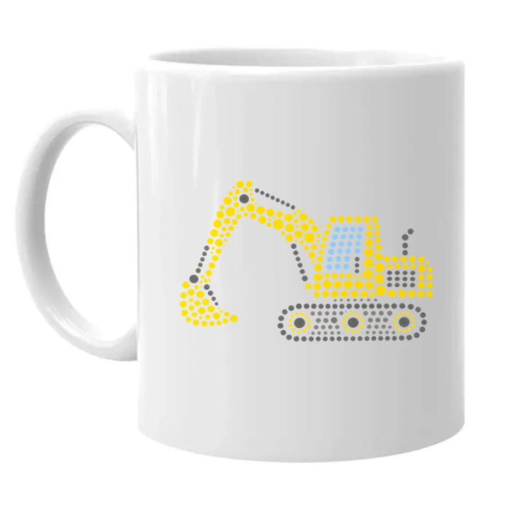 Excavator din puncte - ziua punctului - cană
