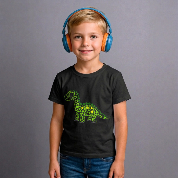 Dinozaur din puncte - ziua punctului - tricou pentru copii