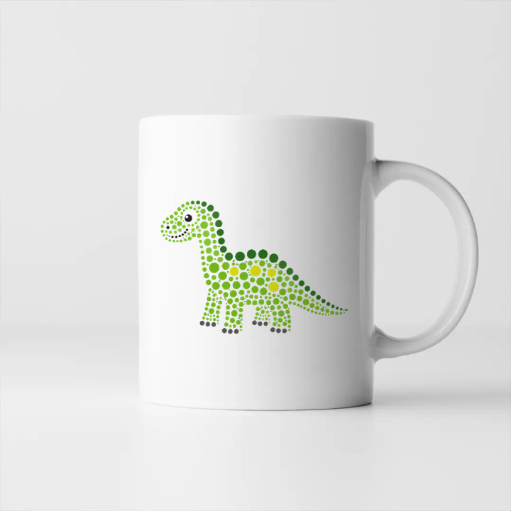 Dinozaur din puncte - ziua punctului - cană