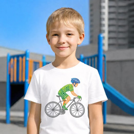 Ciclist din puncte - ziua punctului - tricou pentru copii