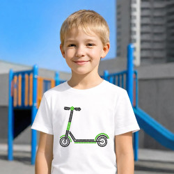 Trotinetă din puncte - ziua punctului - tricou pentru copii