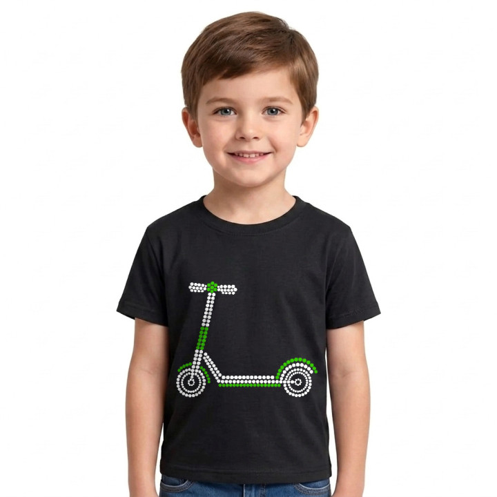 Trotinetă din puncte - ziua punctului - tricou pentru copii