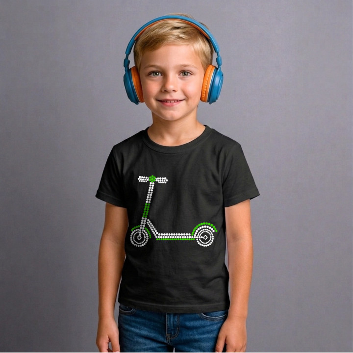 Trotinetă din puncte - ziua punctului - tricou pentru copii