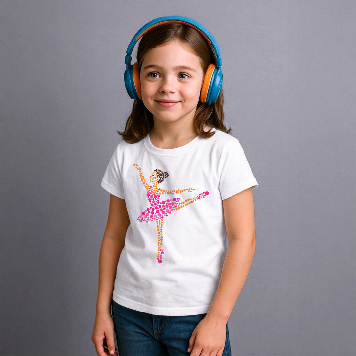 Balerină din puncte - ziua punctului - tricou pentru copii