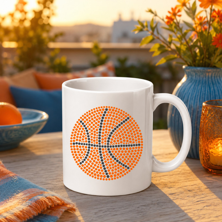 Minge de baschet din puncte - ziua punctului - cană