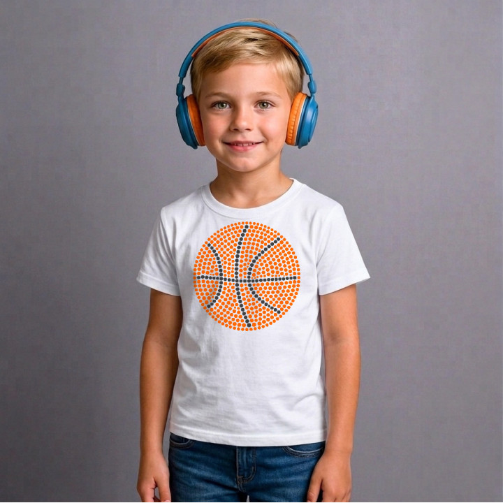 Minge de baschet din puncte - ziua punctului - tricou pentru copii