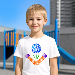 Minge de volei din puncte - ziua punctului - tricou pentru copii
