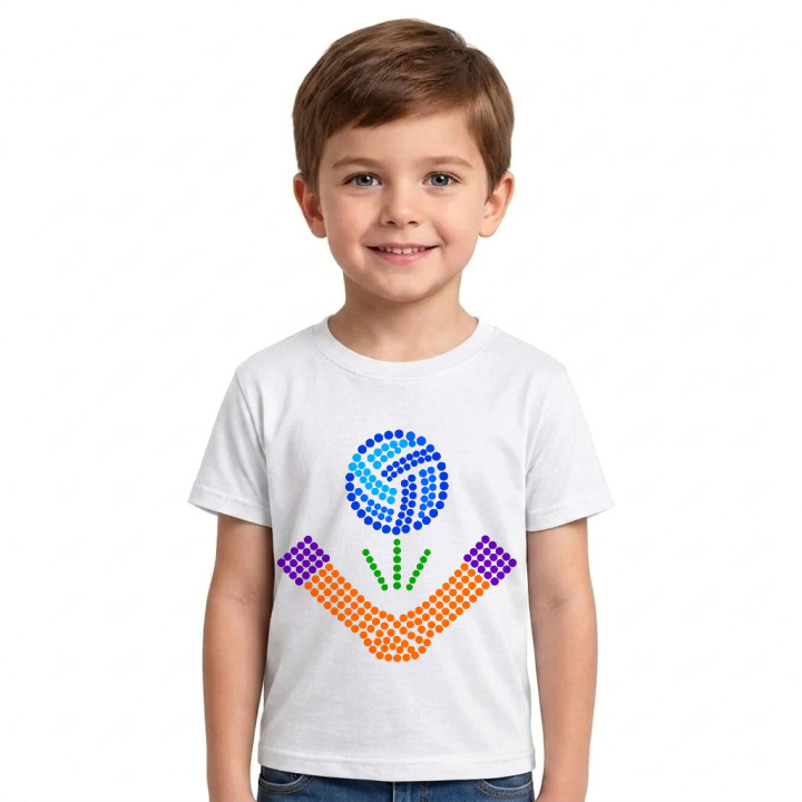 Minge de volei din puncte - ziua punctului - tricou pentru copii