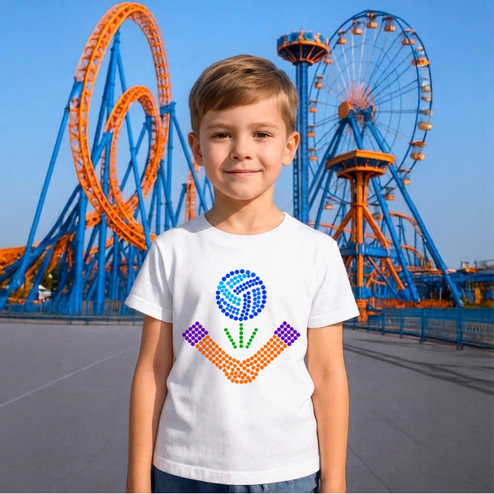 Minge de volei din puncte - ziua punctului - tricou pentru copii
