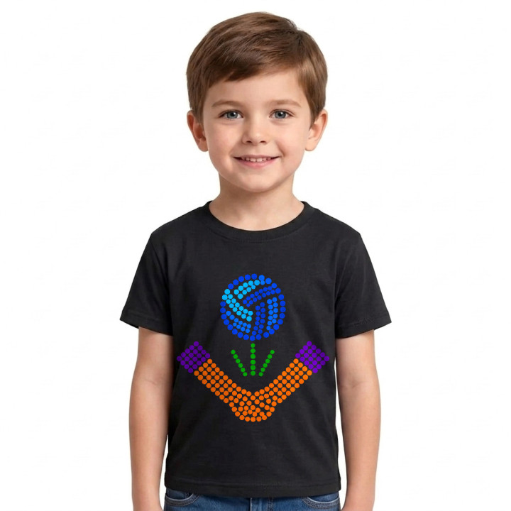 Minge de volei din puncte - ziua punctului - tricou pentru copii