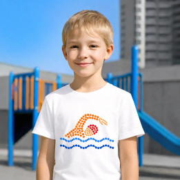 Înotător din puncte - ziua punctului - tricou pentru copii