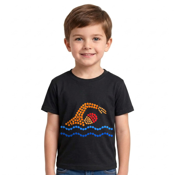 Înotător din puncte - ziua punctului - tricou pentru copii