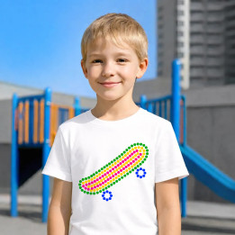 Skateboard din puncte - ziua punctului - tricou pentru copii