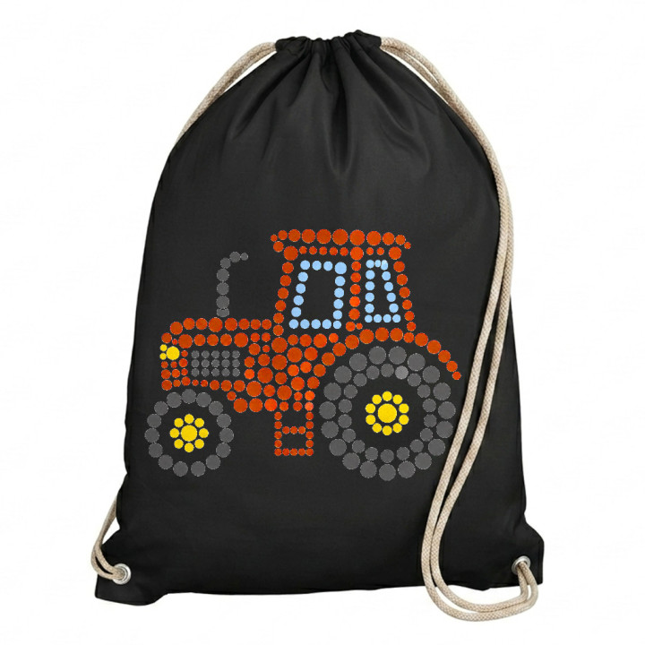 Tractor din puncte - ziua punctului - sac cu șnur